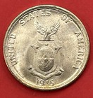 1945 S Philippines Silver 50 Centavos  Gem Uncirculated   Lustrous 