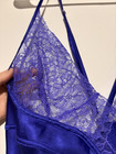 Victoria s Secret Chemise Womens Large Purple Lace Satin Slip Nightgown Lingerie
