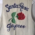 Vtg Bobbie Yokum Santa Rosa Jaycees Vest With Badges