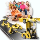 Rc-radio Remote Control 2 In 1 Transformer Vehicle Car Robot Kid Toy Gift