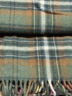 Vintage Pendleton Green Plaid 4    Fringe Made In Usa Virgin Wool Blanket 60x50 In