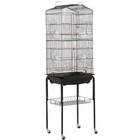 64 Inch Open Top Bird Cage Metal Parrot Cage With Stand For Budgie Parrot Canary