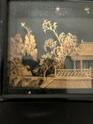 Vintage Oriental Chinese 3d Hand Carved Cork Diorama Pagoda Cranes Art