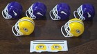 Lot Of 6 Vintage Nfl Mini Football Helmets 1999 Packers Vs Vikings Tic-tac-toe