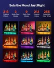 Vevor Led Lighted Liquor Bottle Display Home Bar Shelf 3 Tiers 24 Inches Acrylic