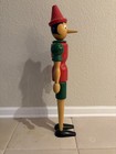30    Vintage Pinocchio Wooden Doll Toy Figure Giocattoli Galetti Italy Flat Hands