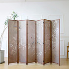 6 Panel Room Divider For Room Separation  5 6 Ft Tall Double Sided Blackout Fold