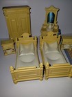 Playmobil Victorian Yellow Master Bedroom Set 5321 Mansion Dollhouse Furniture
