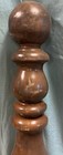 Vtg Salvage Turned Pine Wood Finial  Bed Newel  Porch Posts  columns 43 5    Tall