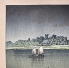 Hasui Kawase  samidare Arakawa  Japanese Woodblock Print Ukiyo-e