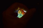     Lot Of 10 Vitro Mixed Colors    jeweled Crackle Glass Marbles  Size  593 19 32 