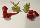 Lot 4 Gilner Pixie Elf Christmas Ceramic Figurine 1950s Mcm Vintage Decor