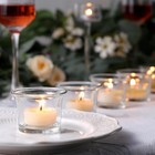 Tealight Candle Holder Set Of 12- Clear Glass Votive Candle Holders Bulk For Chr