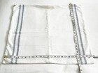 Ralph Lauren White Euro Sham W  Blue Ladder Stitch Heavy 100  Cotton Zip Closure