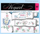 1950s Vintage Vogart Embroidery Transfer 602 Uncut Dainty Floral Pillowcases