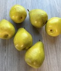 Set Of 6 Realistic Artificial Green Pears Faux Fruit Realistic Fruit 5 X 3 5 In