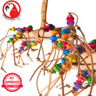 Bonka Bird Toys 2599 Large Saddle Up Chew Shred Tug Pull Huge Parrot Cage Toy