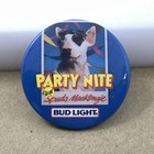 1980s Vintage Spuds Mackenzie Button Pin Bud Light Party Nite 1 1 2  Wide