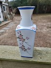 Asian Handpainted Japanese Vase Cherry Blossoms 