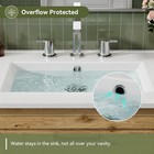 Horow Bathroom Vanity Sink 3-hole 30x18 Inch Rectangle Ceramic With Deep Basin