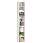 Adjustable Cd Dvd Storage Tower Rack Cabinet White 70 9  Tall Slim Display Shelf