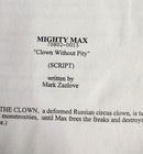Mighty Max 1994 Animated Tv Series Script  clown Without Pity  Used Richard Moll