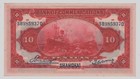 1914 China Bank Of Communications 10 Yuan  Banknote Unc With A Corner Fold Top R