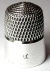 Vint  Simons Bros  Sterling Silver Thimble  Applied    liberty Bell    Freedom Dis