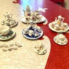 Vtg Miniature Porcelain Tea Set Lot Royal Norfolk Delft Blue Thailand Mugs 65 Pc