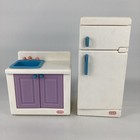 Little Tikes My Size Barbie Dollhouse Kitchen Refrigerator Sink Cabinet Vintage