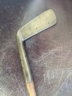 Antique Hickory Wood Shaft Brass Gunmetal Duplex Heavy F1 Gutty Putter Golf Club