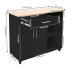 Multi-functional Kitchen Island Cart With Storage Rack Rolling Table   4 wheels