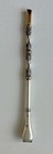 Argentina Antique Bombilla Straw 800 Silver And Gold Accents Marked 18k Gold