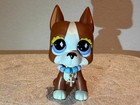 Littlest Pet Shop Lps Great Dane Brown   White   Yellow W  Blue Accessories