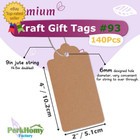 2  X 4  Large Gift Tags  140 Pcs Kraft Paper Tags With String Blank Gift Bags Ha