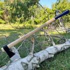 Classic Italian Tree Felling Axe 35  Long Wooden Handle 8 75  Long Steel Head