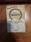 Vintage Tabletop Roulette Wheel  Chips  Directions  Layout Sheet  missing Ball 