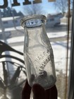 Vintage Cedarburg Dairy Co  Embossed Half Pint Milk Bottle Cedarburg  Wi Wis