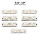Easttop Harmonica Set 7keys Blues Harp Professional Diatonic White Harmonica Set