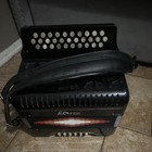 Horse Button Accordion 31 Treble 12 Bass 43 Buttons 2-register Black red