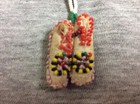 Vintage Handmade Native American Tiny Beaded Felt Moccasins Indian Souvenir