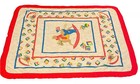 Vintage Baby Toddler Comforter Blanket Nursery Alphabet Blocks Ruffle Boy Girl
