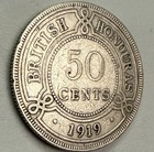 British Honduras - 1919 Silver 50 Cents - Popular