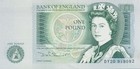 1981 British  england  1 English Pound Banknote Queen Elizabeth Ii Uk Gb  coin
