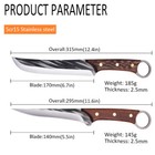 Professional Kitchen Boning Knife Set Meat Cleaver Vegetable Fruit Cutter Knives