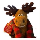 Vintage Dan Dee Collector s Choice Reindeer Plush Sings rocks 14  - Works W tags