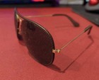 Vintage Ray-ban Aviator Men   s Sunglasses Gold Metal Frame Brown Tinted Glass 