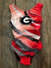 Nwt Georgia Uga Gymdogs Bulldogs Red Black College Open Back Gymnastics Leotard
