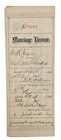 Antique 1900 Marriage License Certificate Navarro County Texas Embossed Seal