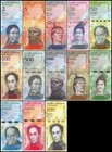 Venezuela 2-100000 Bolivar Fuerte 13 Pieces Set 2007-2017 P-88-100 Used X 10 Pcs